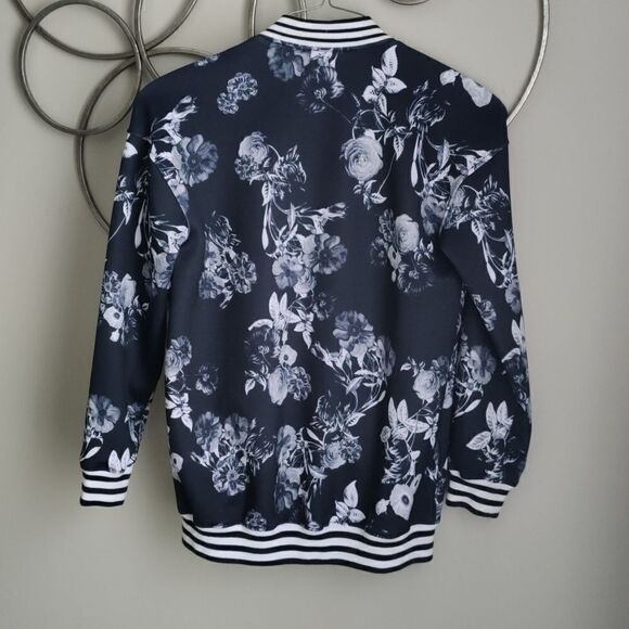 The Fifth Label long floral//stripe bomber jacket - Picture 7 of 10